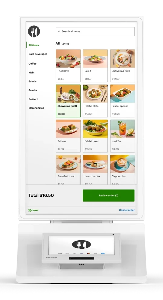Borne de commande libre-service Clover Kiosk