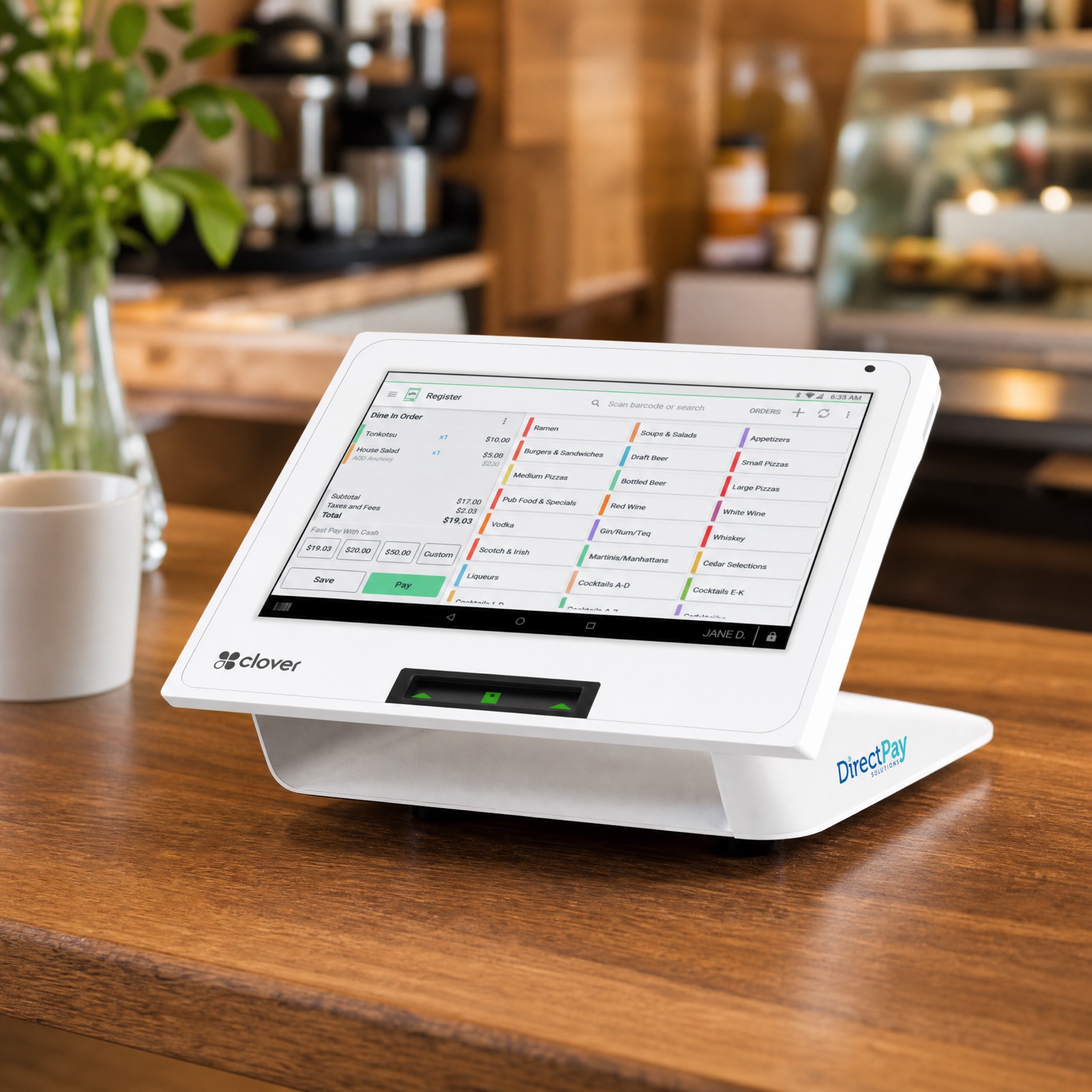 MEV-WEB en usage dans un restaurant du Québec